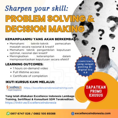 Pelatihan Online Kreatif Solusikan Masalah dan Membuat Keputusan (Problem Solving and Decision Making)