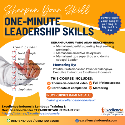 Training Kursus One Minute Leadership Skill (Kepemimpinan)