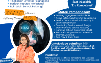 Pelatihan Online by ZOOM Mastering Service Excellence in the Era AI with Communication Skills & Growth Mindset to Build Customer Satisfaction